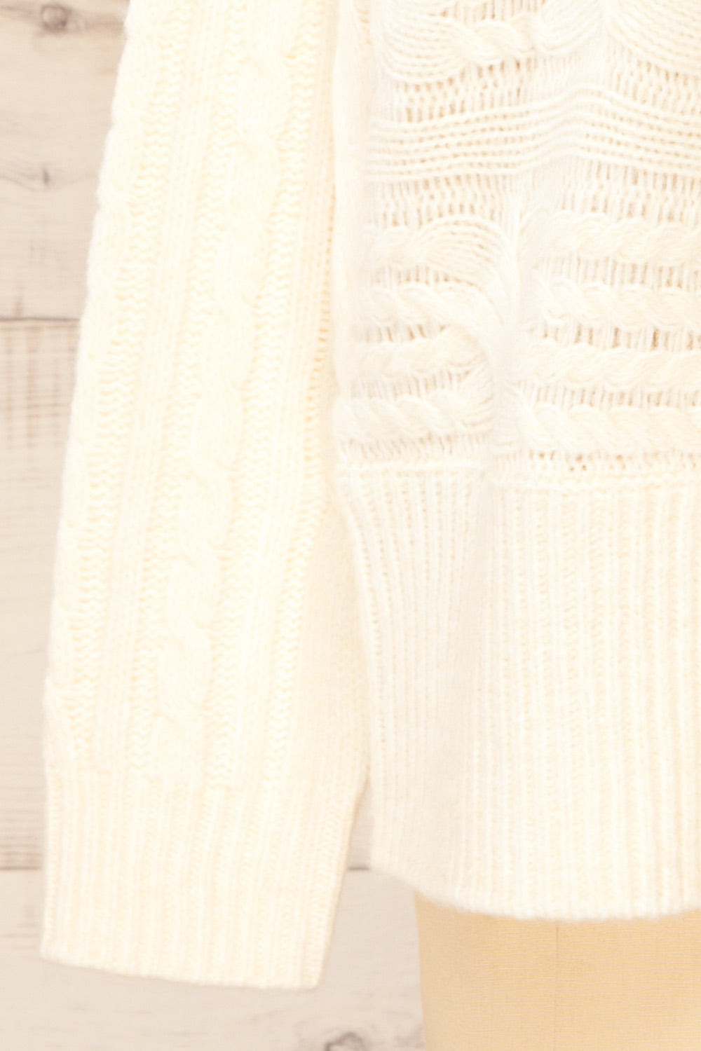 Boston Ivory Cable Knit Sweater | La petite garçonne bottom