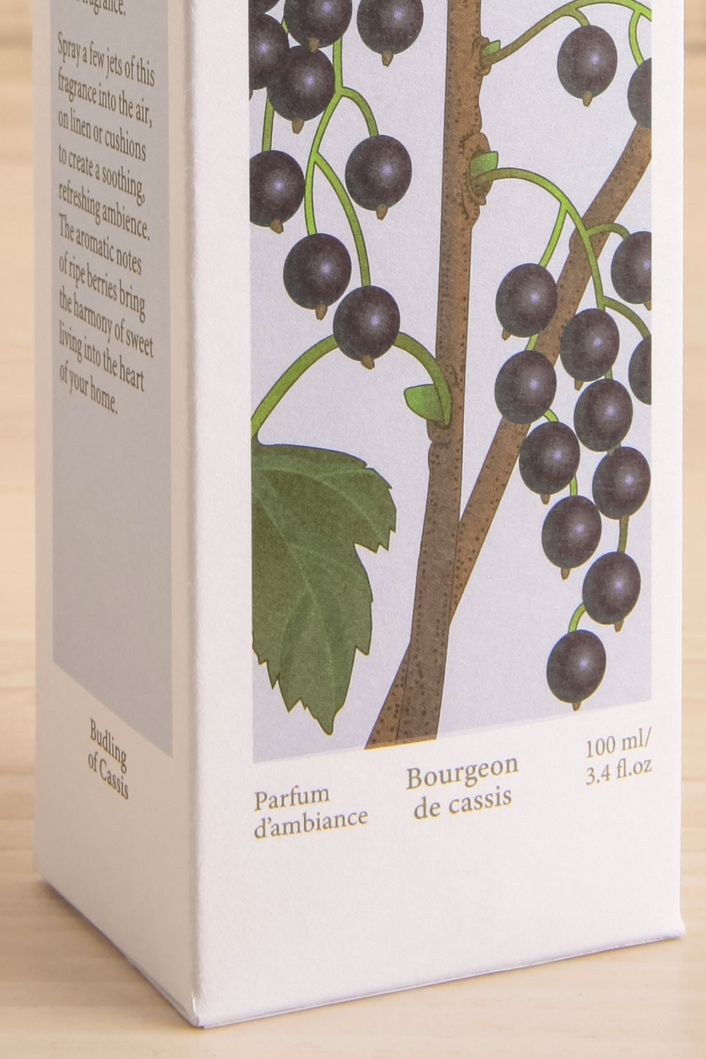 Budling of Cassis Room Spray by Theorie Botanique | Maison garçonne box close-up