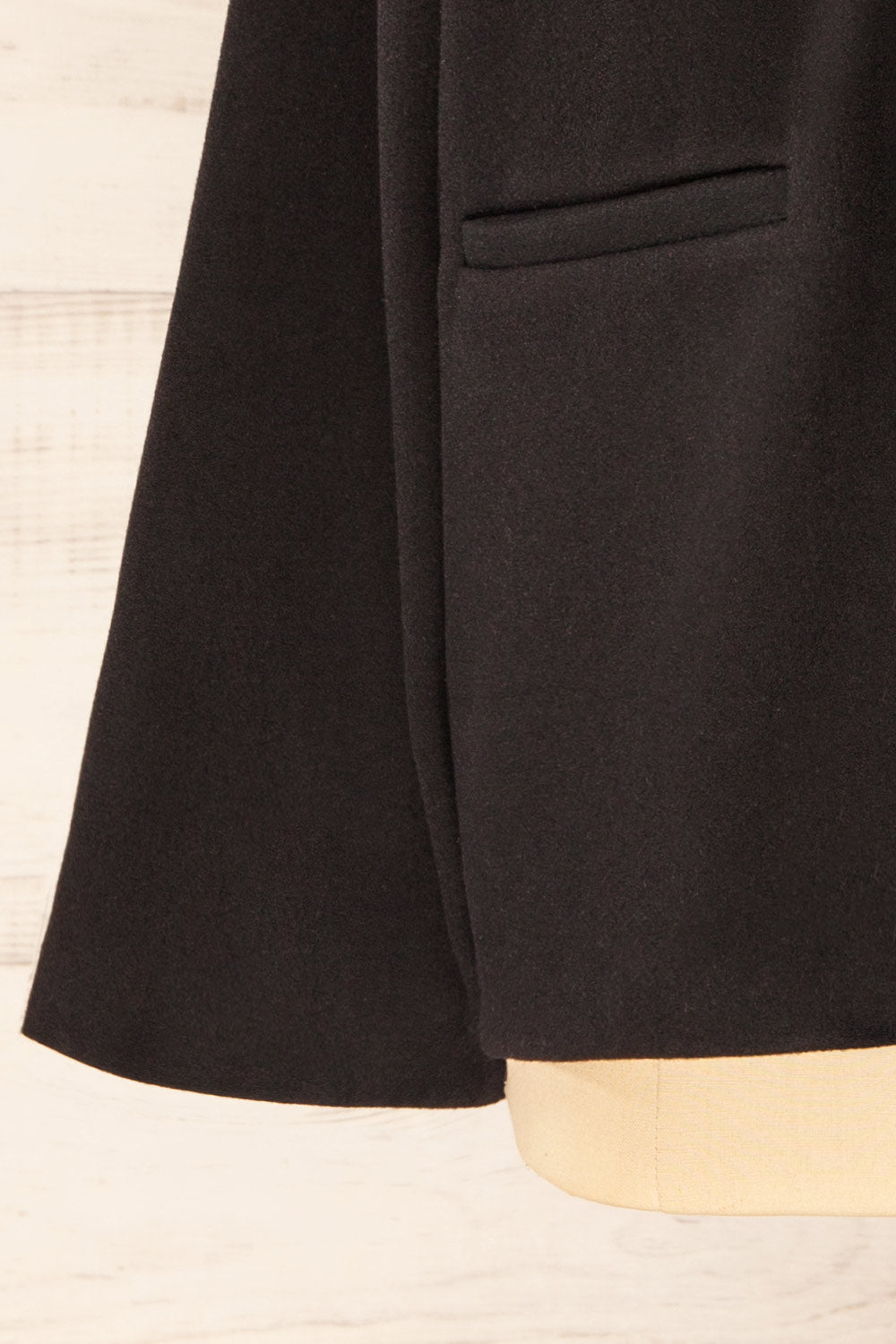 Bourke Oversized Black Button-Up Blazer | La petite garçonne sleeve 