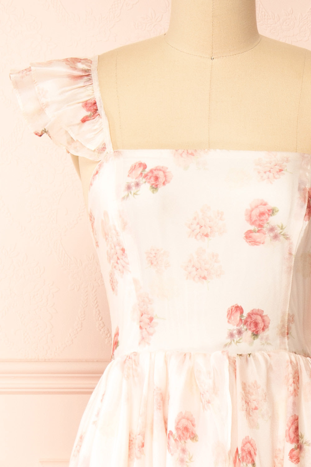 Braelyn Maxi Pink Floral Dress | Boutique 1861 front