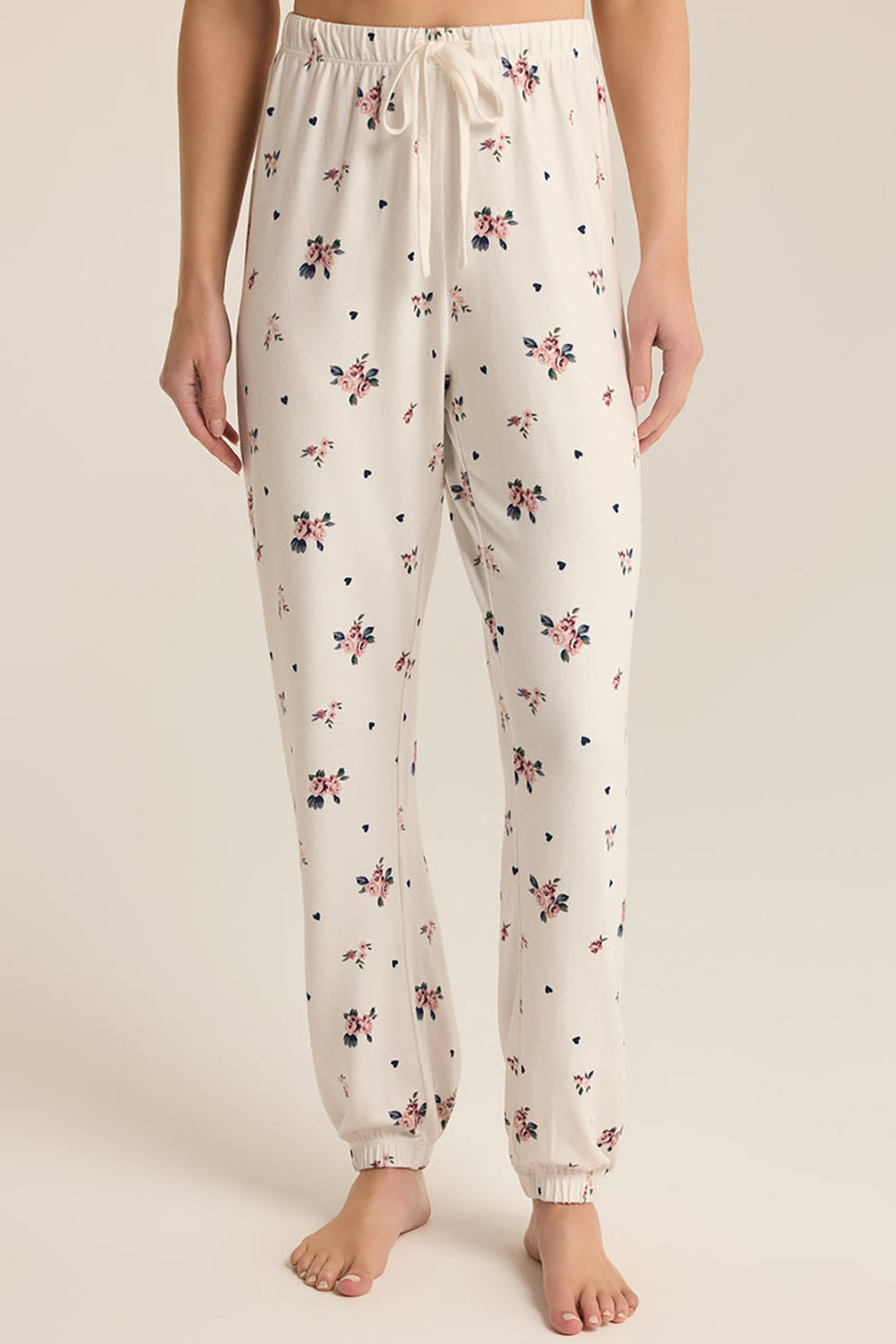 Set Brantford Floral White Loungewear Set | La petite garçonne model pants