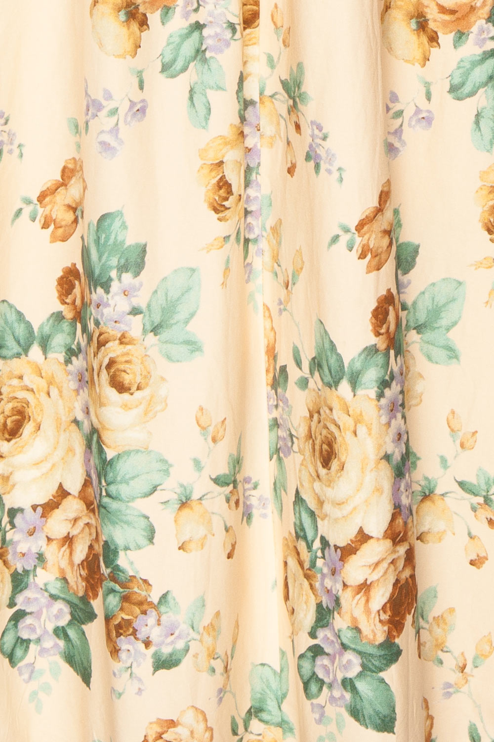 Breena Beige Vintage Floral Long Dress with Pockets | Boutique 1861 fabric 