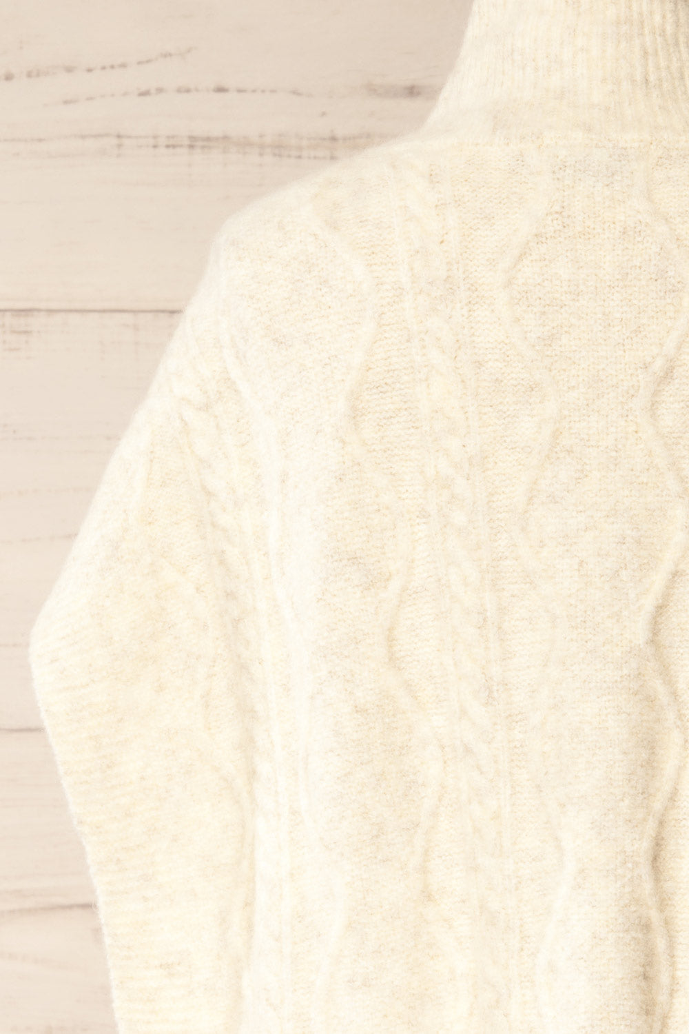 Brehat Ivory Knit Poncho | La petite garçonne back