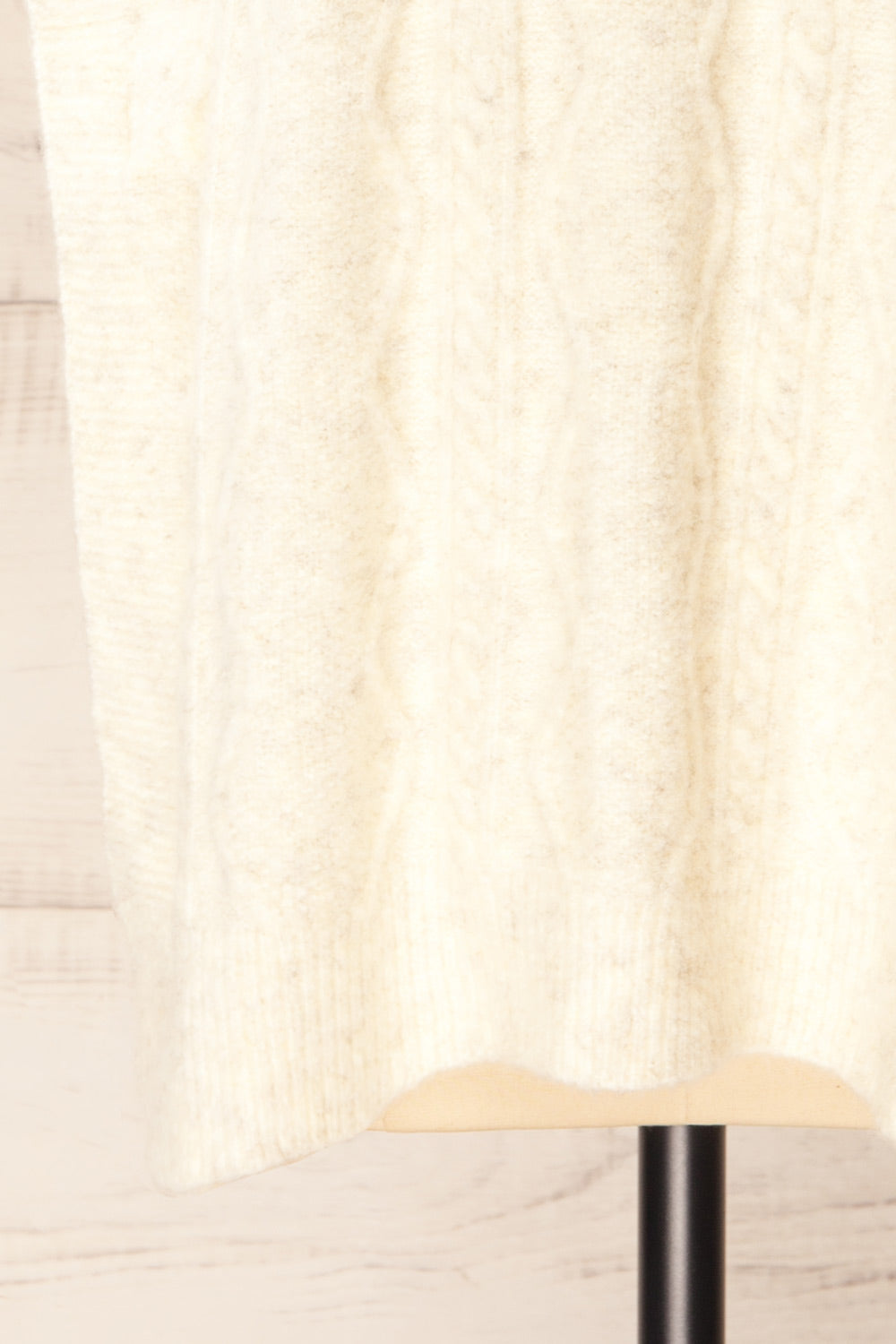 Brehat Ivory Knit Poncho | La petite garçonne bottom