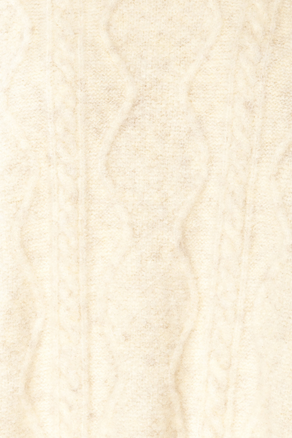 Brehat Ivory Knit Poncho | La petite garçonne fabric 