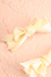 Briana Ivory Set of 2 Silky Bow Hair Clips | Boutique 1861