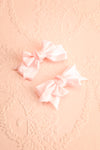 Briana Pink Set of 2 Silky Bow Hair Clips | Boutique 1861 view