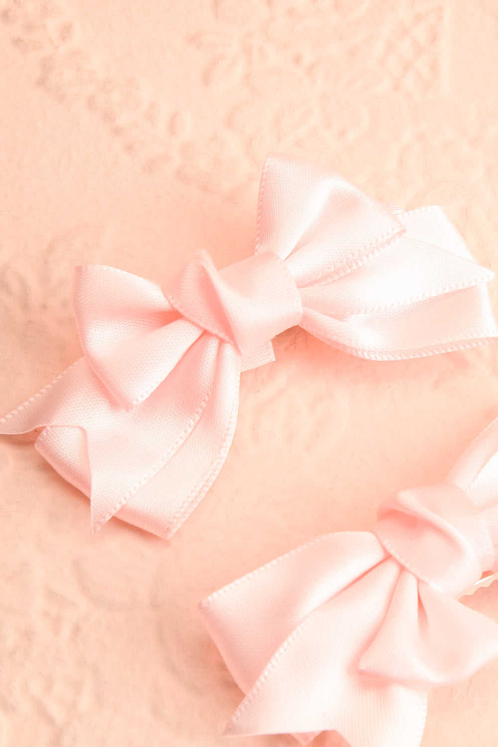 Briana Pink Set of 2 Silky Bow Hair Clips | Boutique 1861 