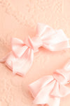 Briana Pink Set of 2 Silky Bow Hair Clips | Boutique 1861