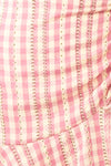 Briar Pink Short Asymmetrical Gingham Skirt | Boutique 1861 fabric