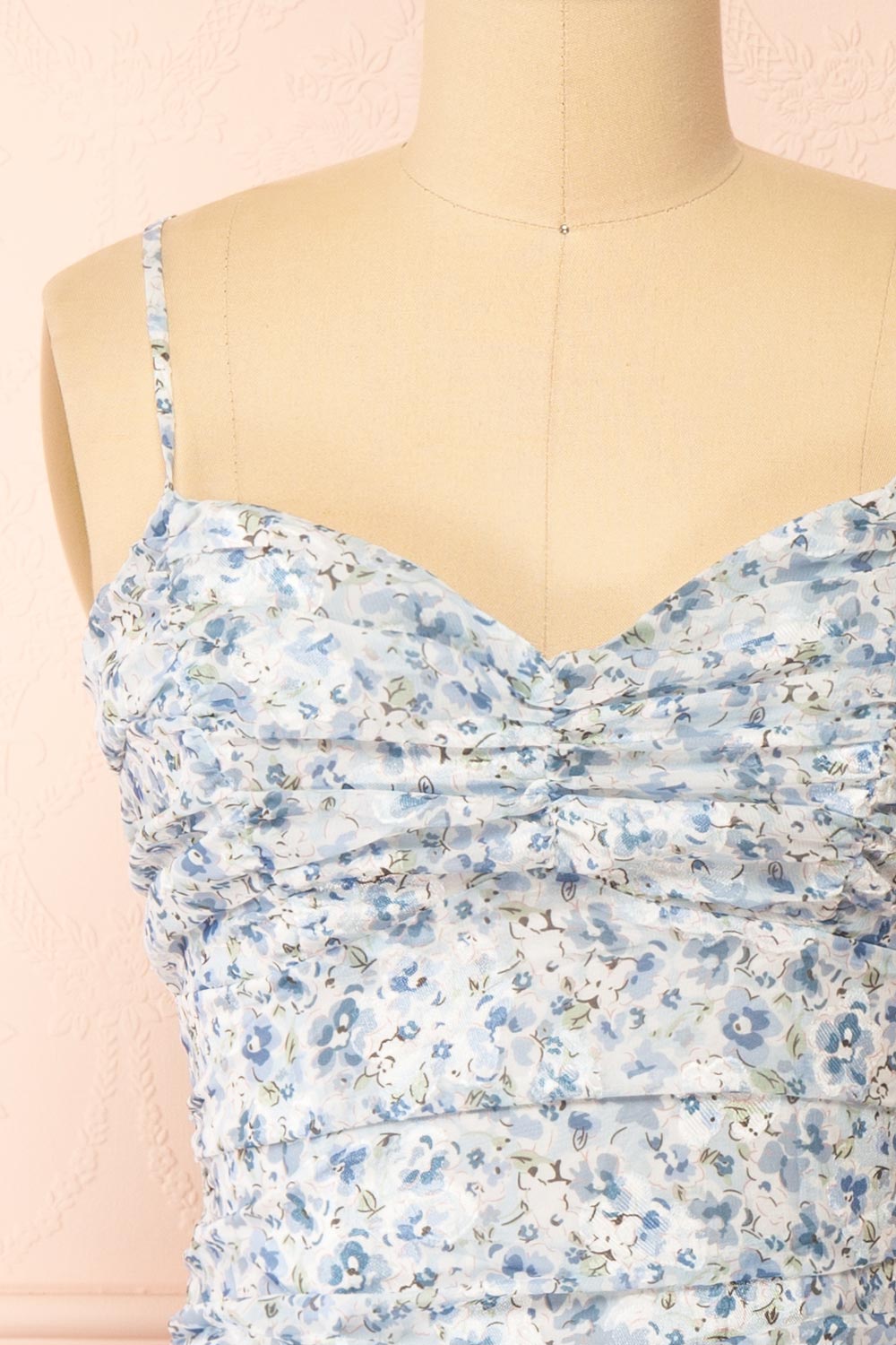 Brigdett Short Floral Dress w/ Ribbon | Boutique 1861  front