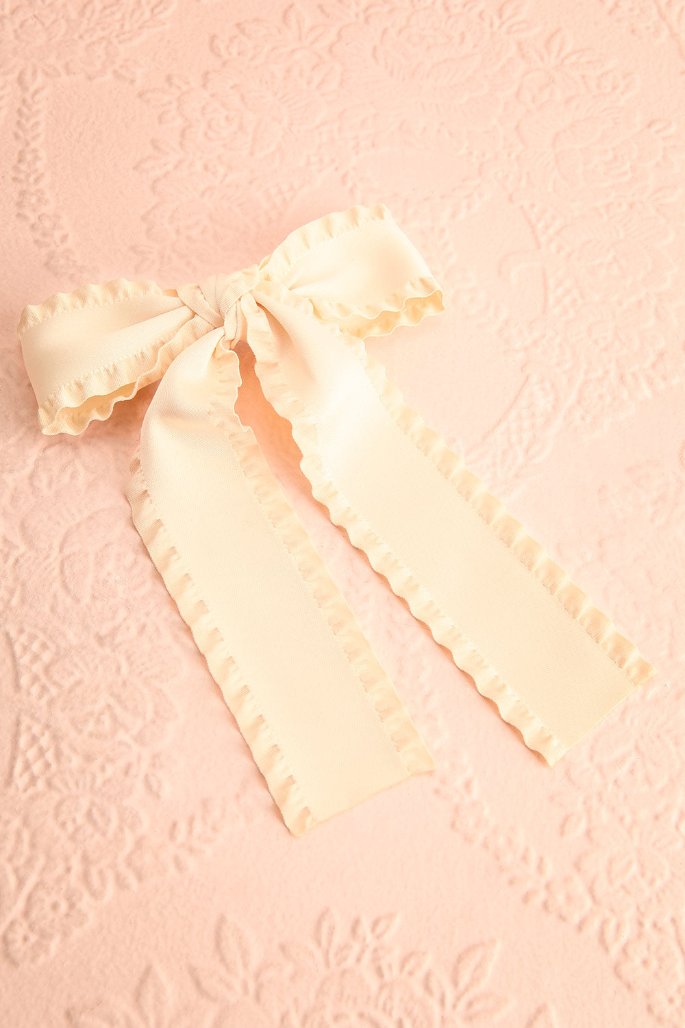 Brigid Ivory Wavy Bow Hair Clip | Boutique 1861