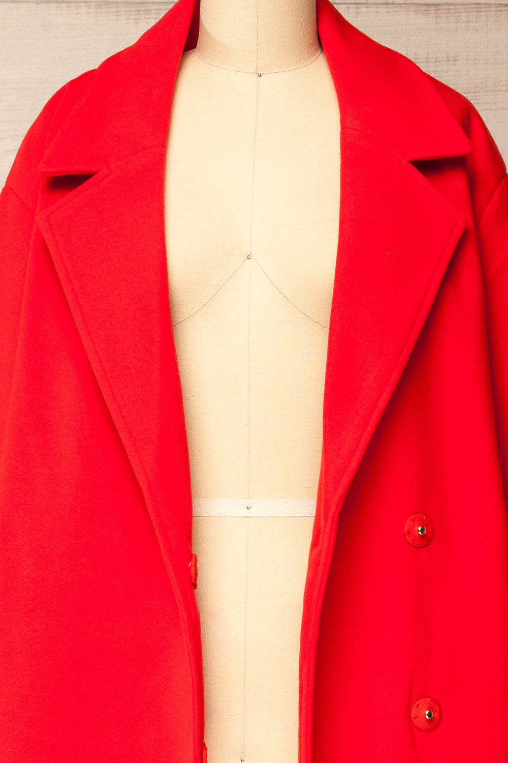 Broadway Red Oversized Trench Coat | La petite garçonne open