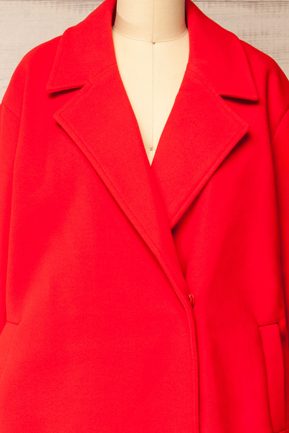 Broadway Red Oversized Trench Coat | La petite garçonne  front