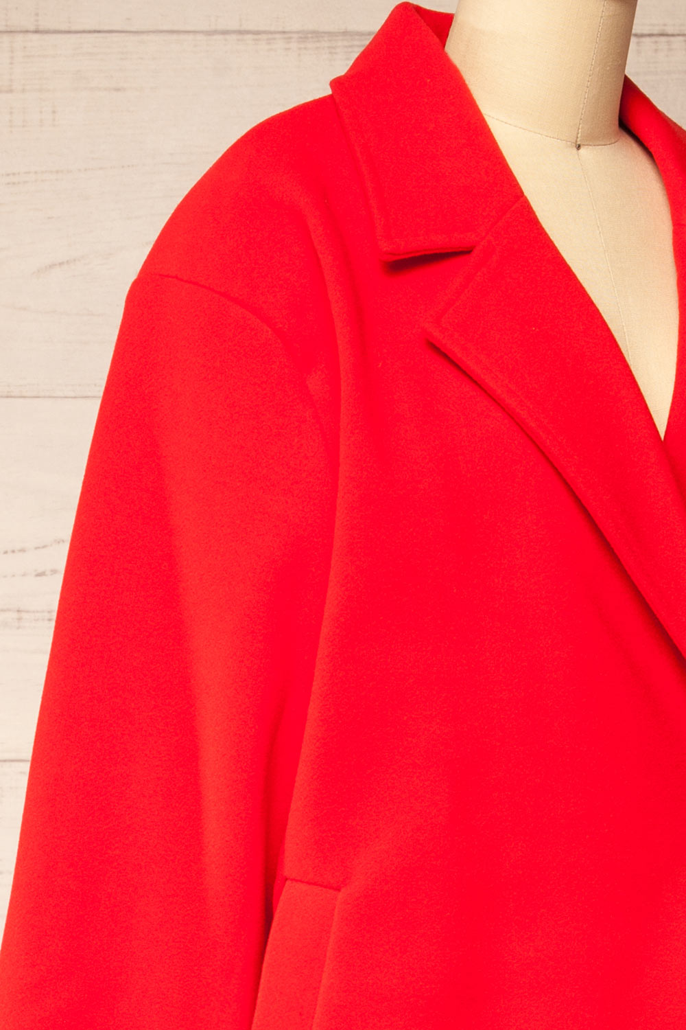 Broadway Red Oversized Trench Coat | La petite garçonne side