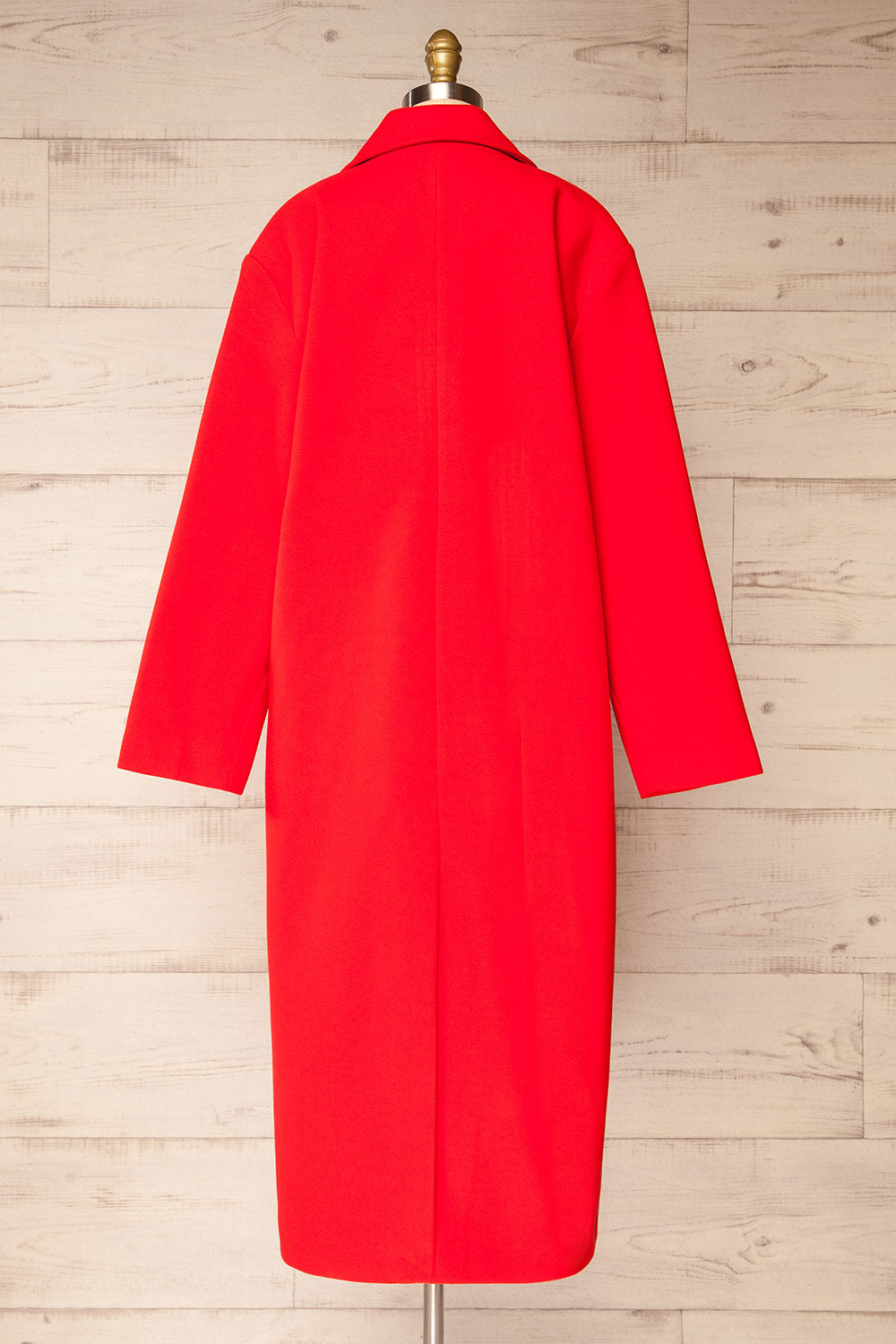 Broadway Red Oversized Trench Coat | La petite garçonne  back view