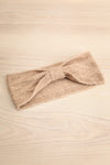 Bromley Beige Knit Headband | La petite garçonne flat