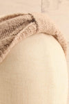 Bromley Beige Knit Headband | La petite garçonne close-up