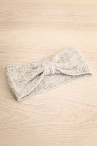 Bromley Grey Knit Headband | La petite garçonne flat view