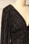 Bromsgrove Short Black Pleated Dress w/ Long Sleeves | La petite garçonne side