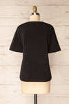 Brossard Black Round Neck T-Shirt | La petite garçonne back view