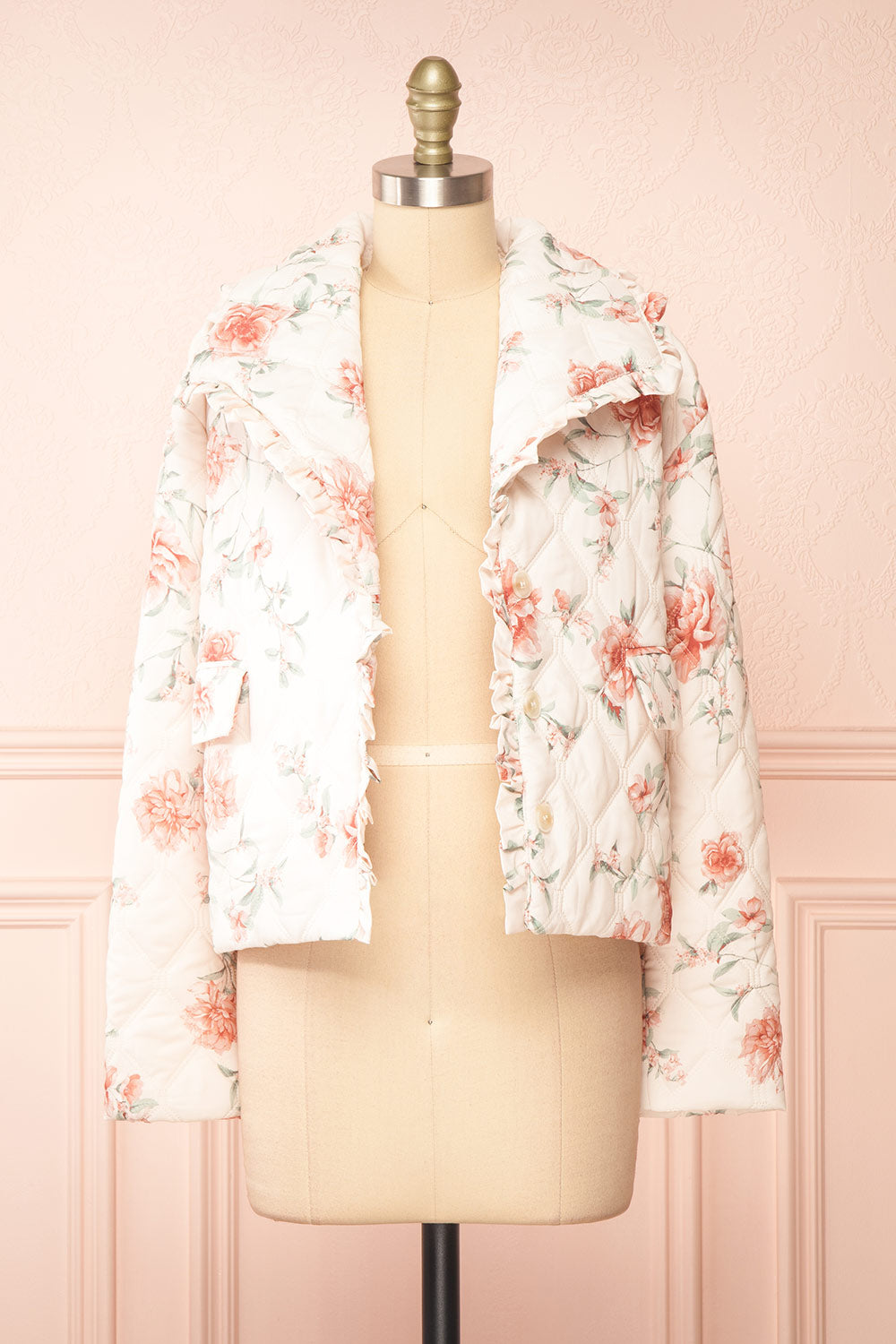 Broubie Button-up Floral Quilted Jacket | Boutique 1861 open view