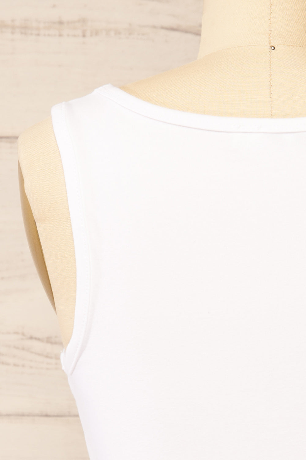 Brutus White Square Neck Cropped Cami | La petite garçonne  back 