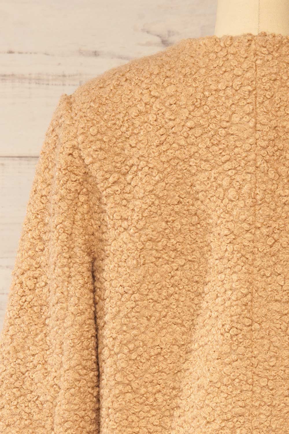 Bryansk Beige Curly Knit Jacket | La petite garçonne back