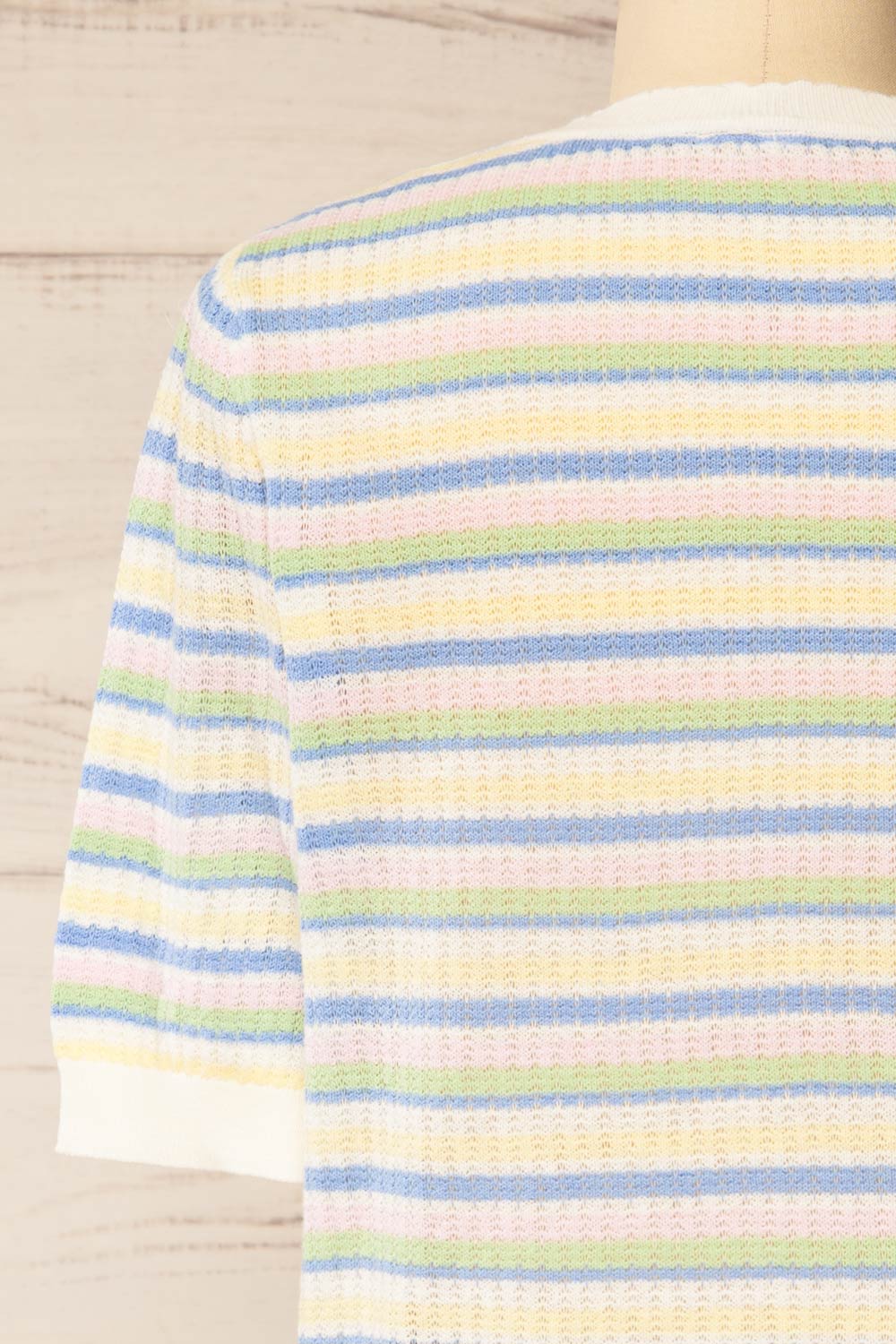 Brynn Multicolour Striped Knitted Top | La petite garçonne back