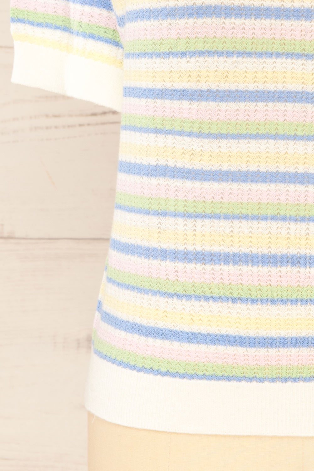 Brynn Multicolour Striped Knitted Top | La petite garçonne bottom