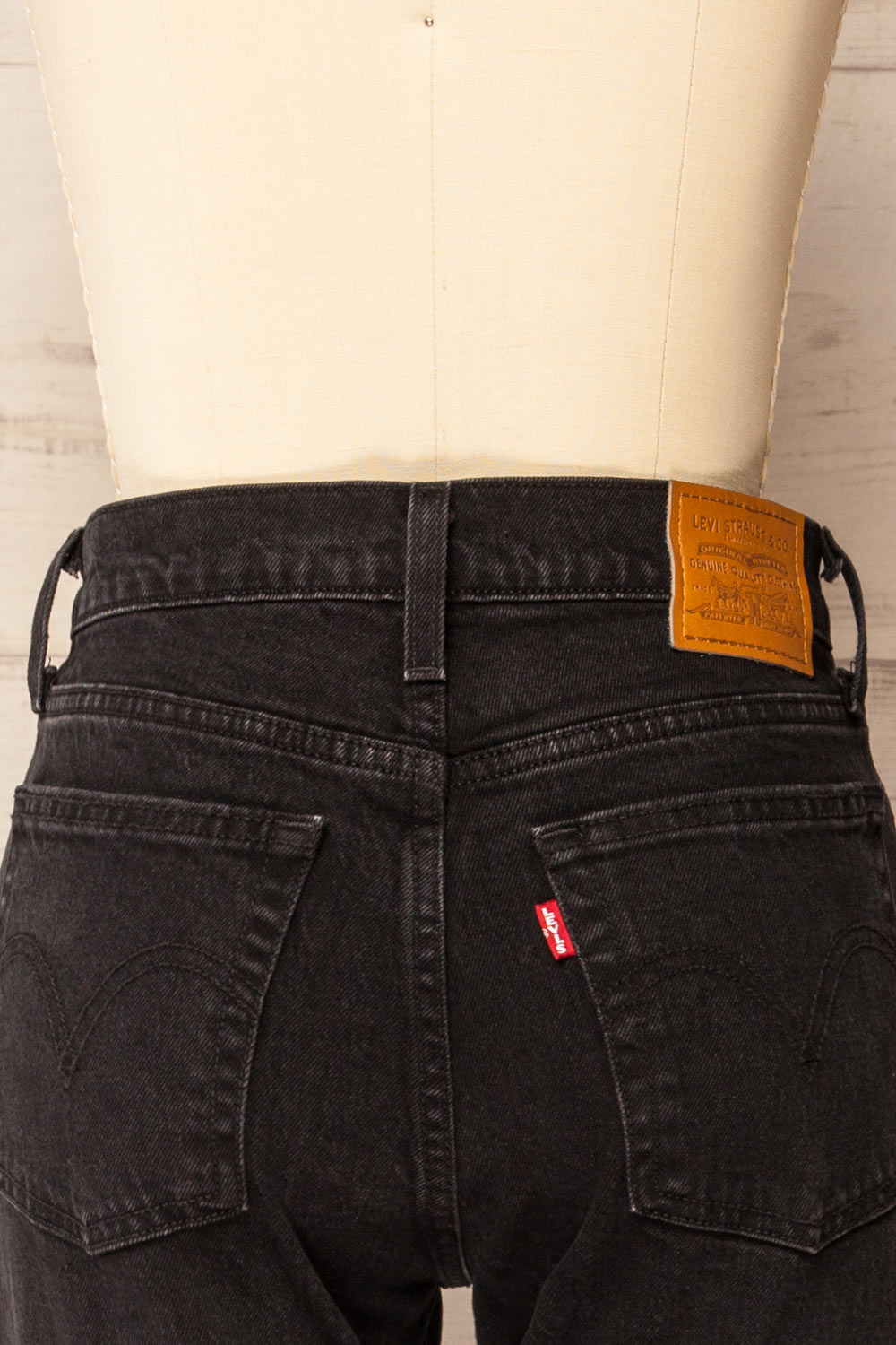 Bucharest Black Bootcut Jeans | La petite garçonne back close-up