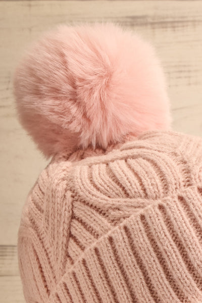 Budapest Pink Knit Tuque | La petite garçonne front close-up