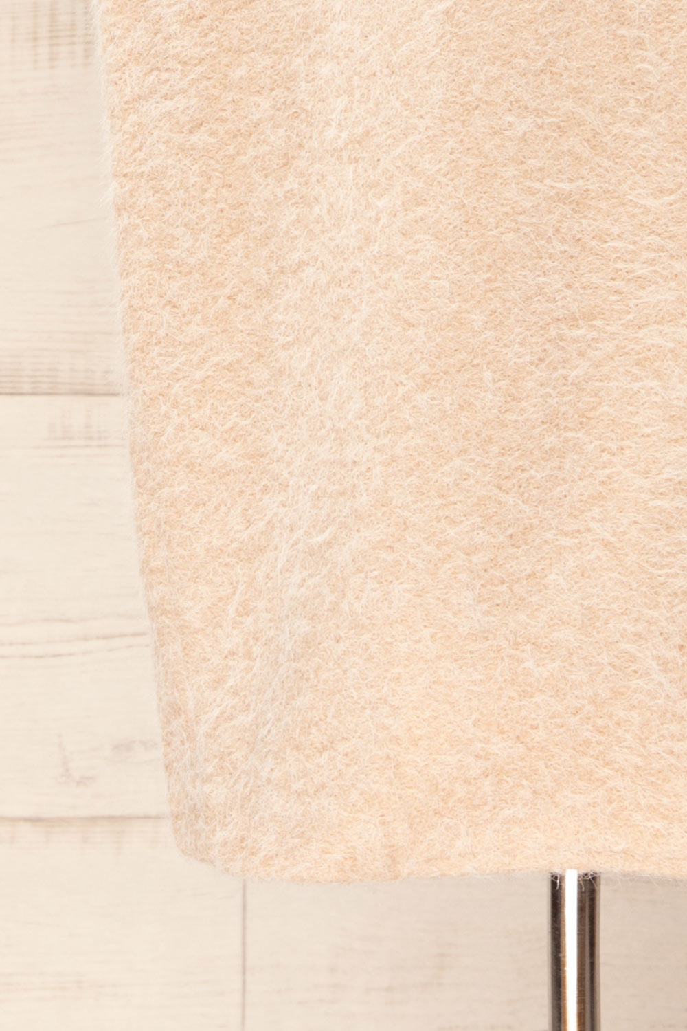 Budhanil Long Beige Fuzzy Coat | La petite garçonne bottom