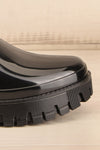 Bukavu Black Round-Toe Ankle Rain Boots | La petite garçonne side front close-up
