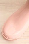 Bukavu Pink Round-Toe Ankle Rain Boots | La petite garçonne flat close-up