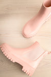 Bukavu Pink Round-Toe Ankle Rain Boots | La petite garçonne flat view
