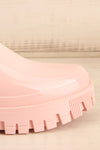 Bukavu Pink Round-Toe Ankle Rain Boots | La petite garçonne side front close-up