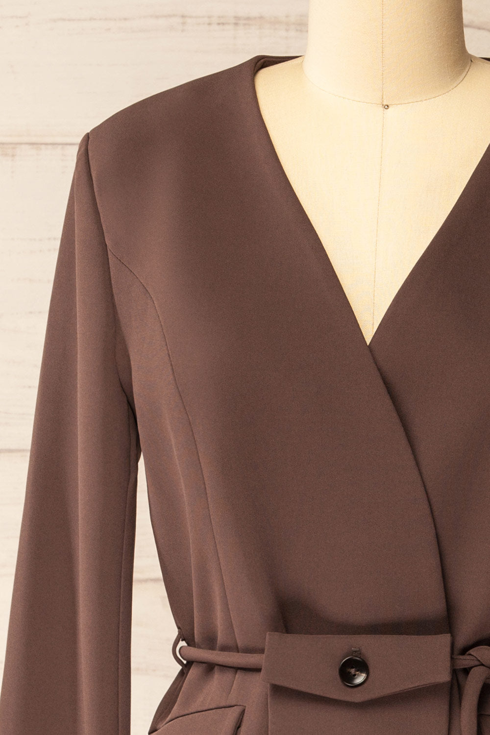 Bundi | Veston Brun avec Poche sur Cordon de Serrage
