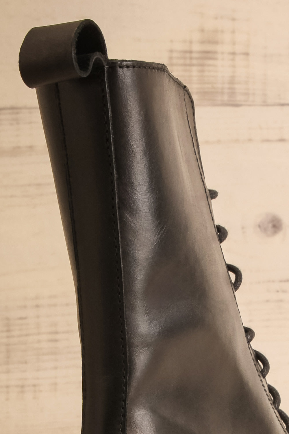 Bunker Black Lace-Up Boots | La petite garçonne back