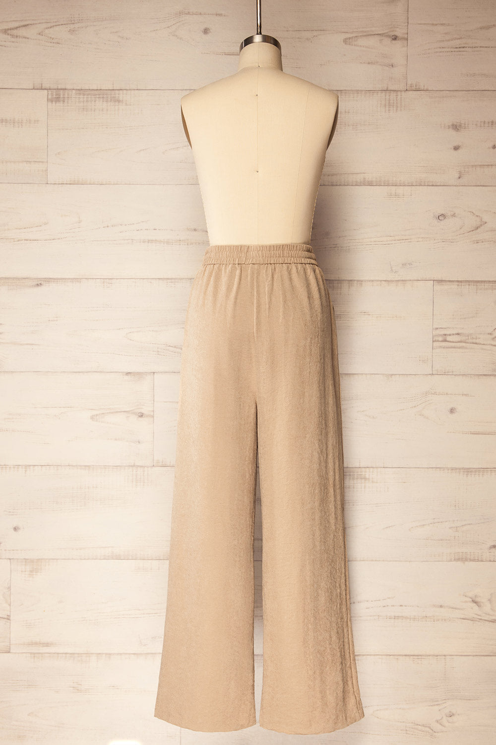 Cabot Beige Loose-Fitted Pants | La petite garçonne back view