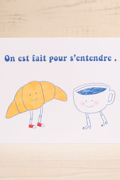 Cafe & Croissant Greeting Card | Maison garçonne close-up