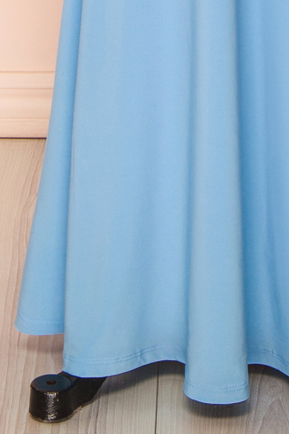 Caiden Light Blue Halter V Neck Open Back Mermaid Dress | Boutique 1861 bottom 