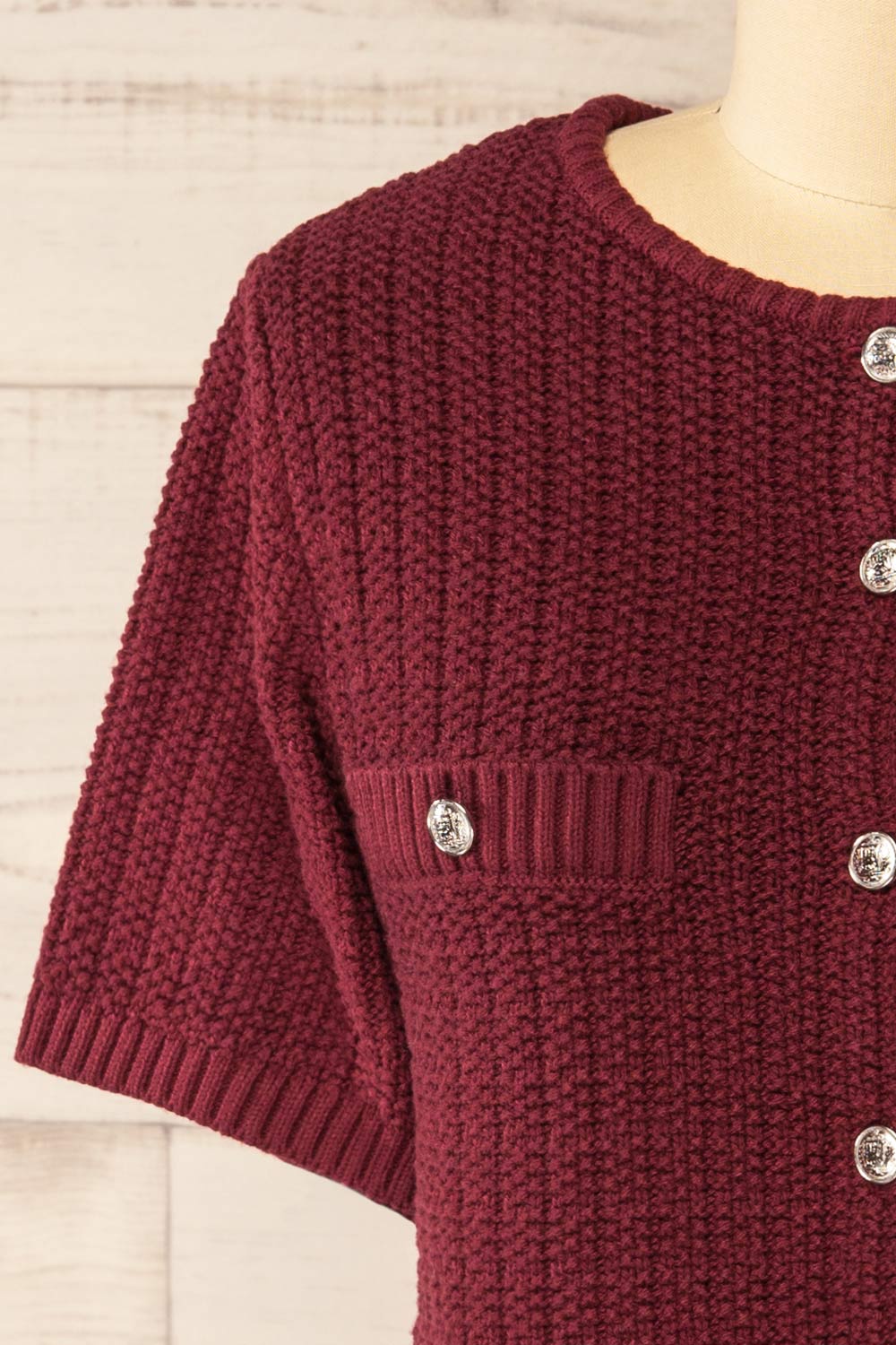 Cairns Bourgogne | Haut Boutonné en Tricot