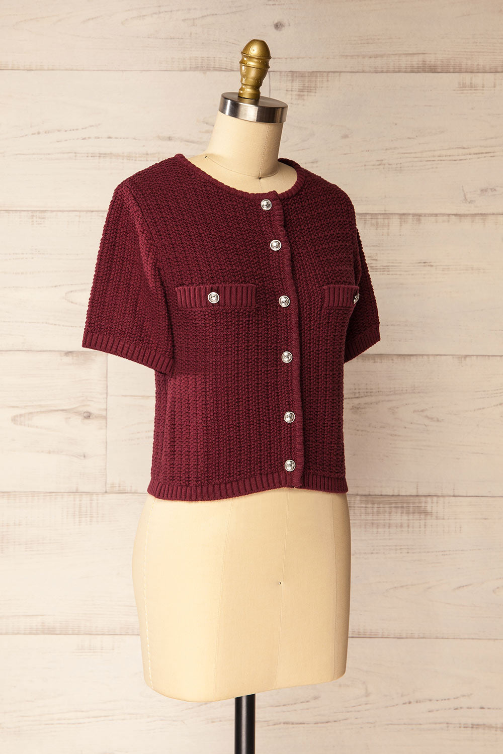 Cairns Bourgogne | Haut Boutonné en Tricot