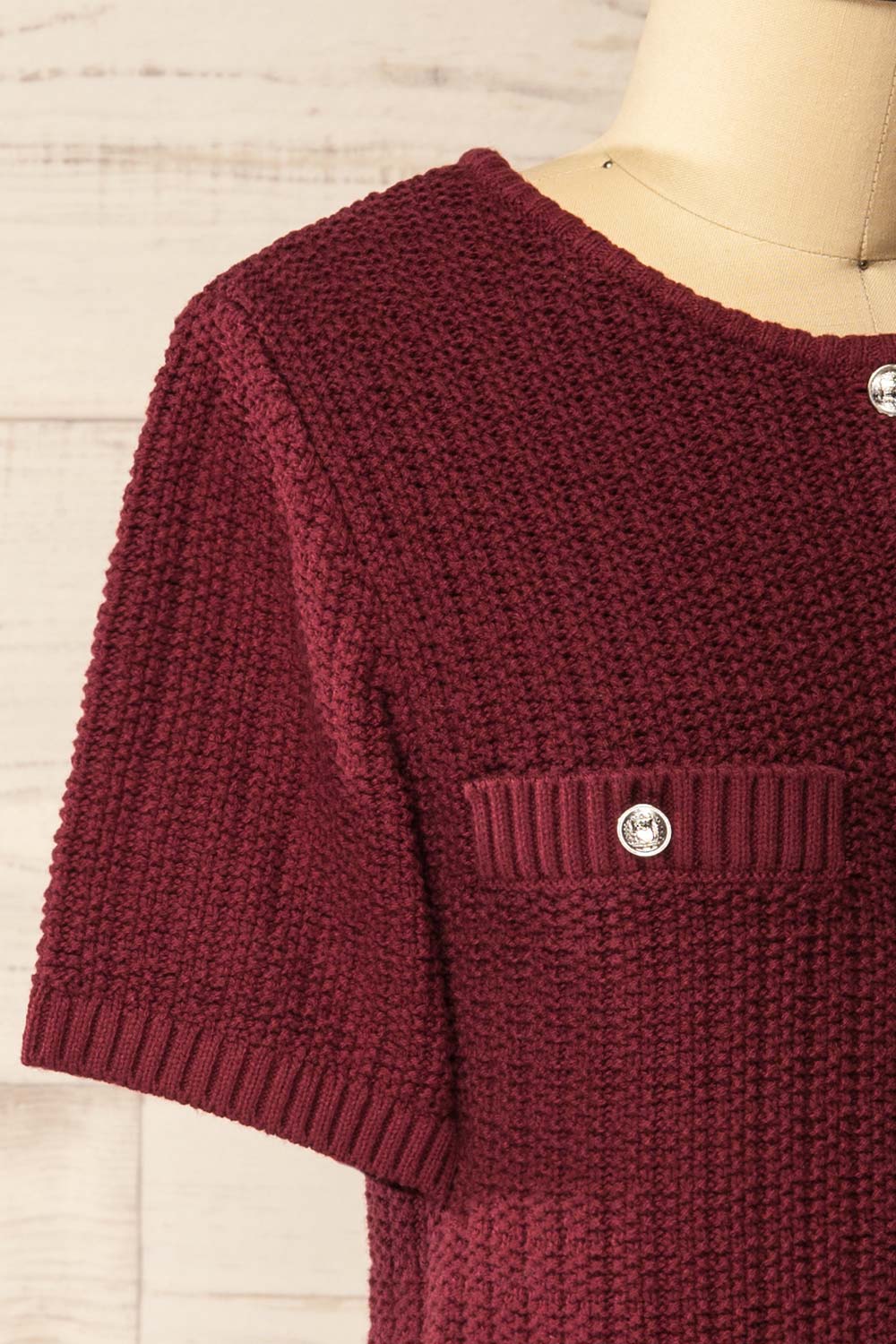 Cairns Bourgogne | Haut Boutonné en Tricot