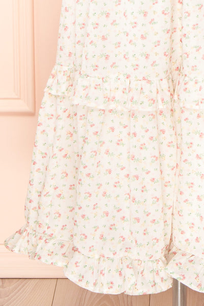 Caitline White Floral Maxi Dress | Boutique 1861 bottom