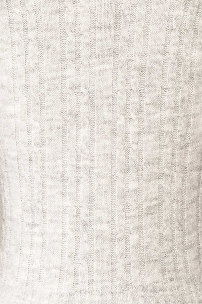 Calandra Short Grey Wool Dress w/ Black Bows | Boutique 1861 texture