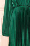 Calira Green Midi Dress w/ Long Sleeves | Boutique 1861 sleeve