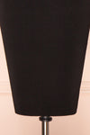 Calixta Black Midi Dress w/ Textured Sleeves | Boutique 1861 bottom