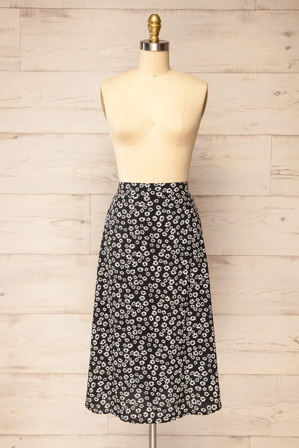 Calliandra A-Lined Midi Floral Skirt | La petite garçonne front view